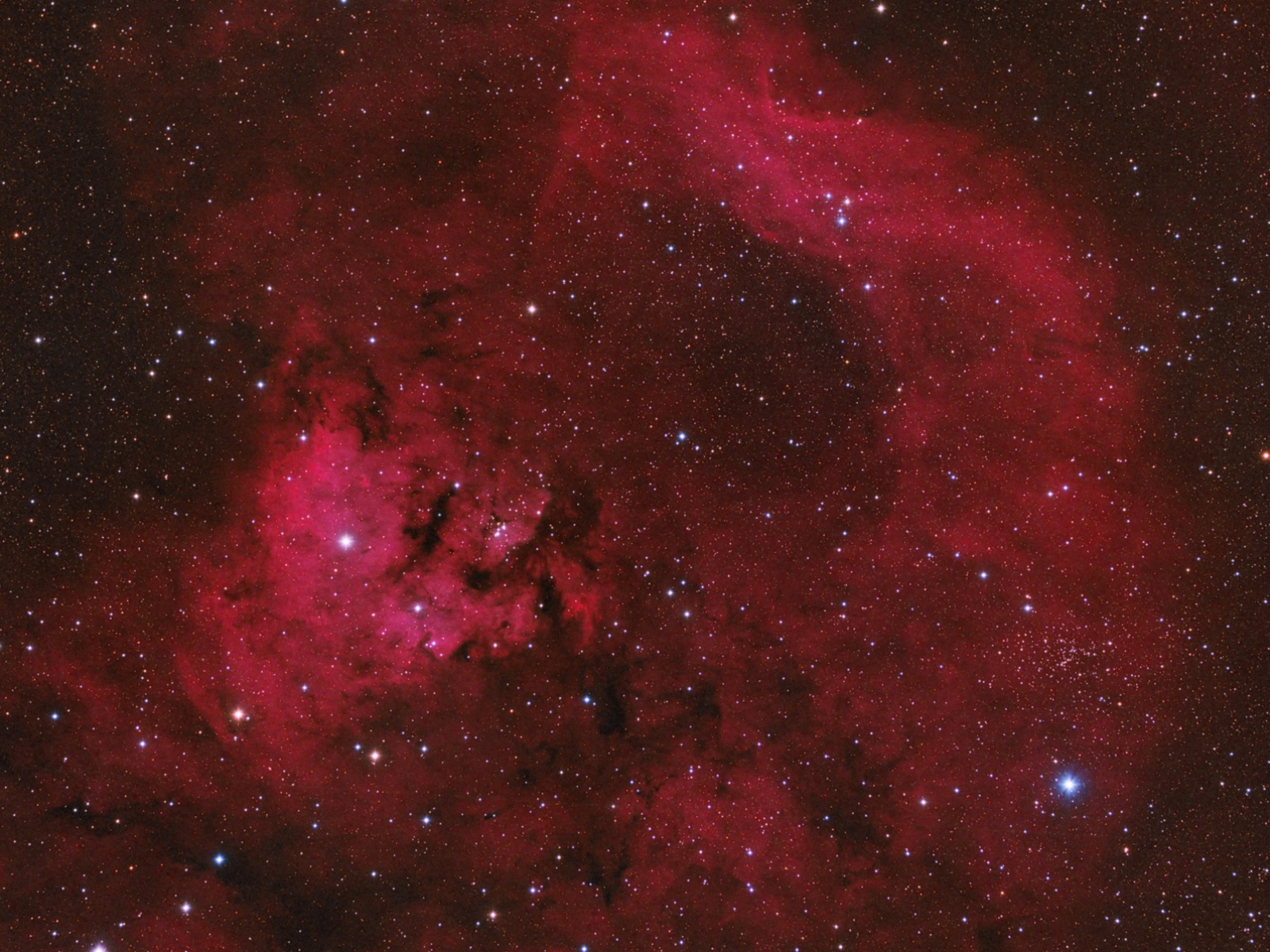 Emission Nebula Cederblad 214 & NGC7822 at high resolution