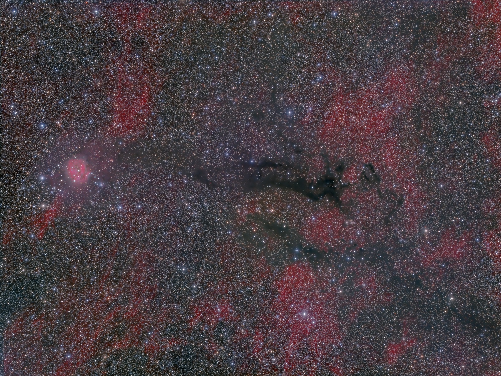 Emission Nebula IC5146 Wide Field at high resolution