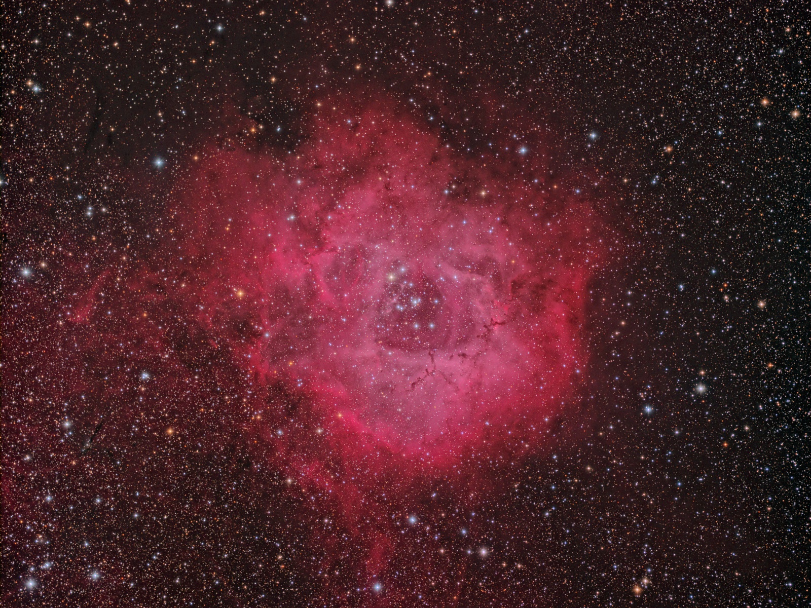 Emission Nebula NGC2237 - The Rosette Nebula at high resolution