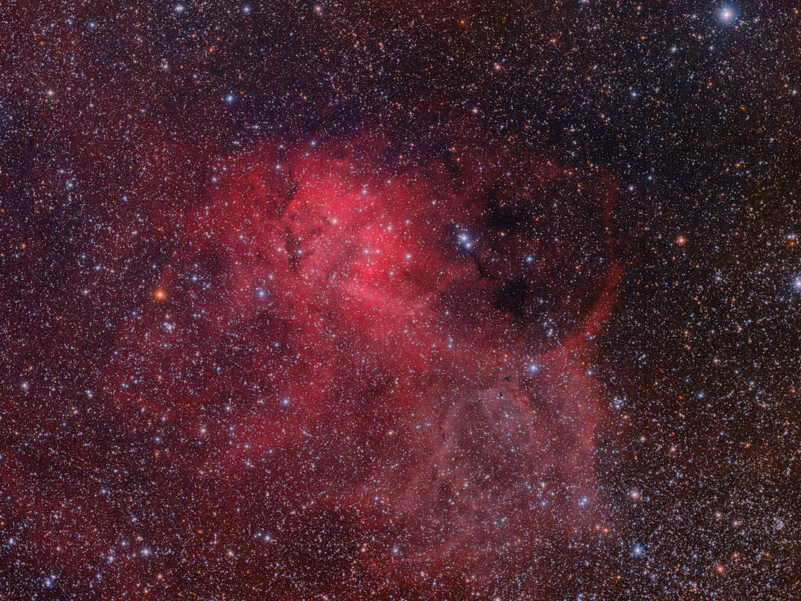 Emission Nebula Sh2-132 at high resolution
