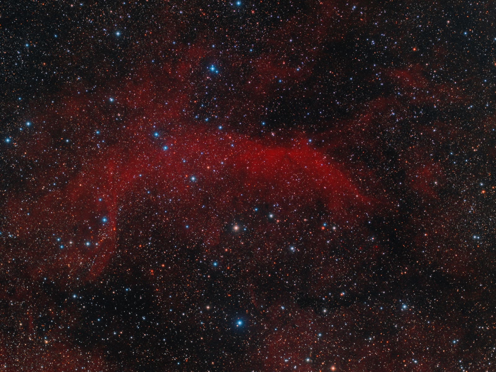 Emission Nebula Sh2-160 at high resolution